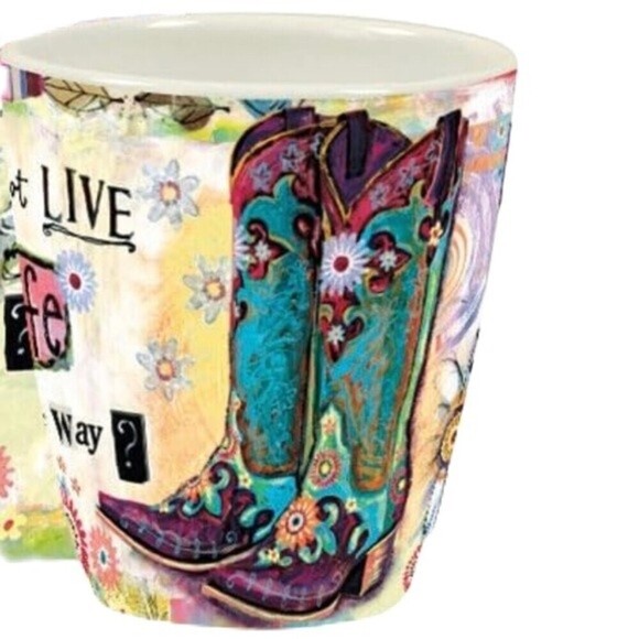 Boot Life Why Not Live Life Totally Your Way Coffee Tea Mug 17 Oz - Picture 7 of 16